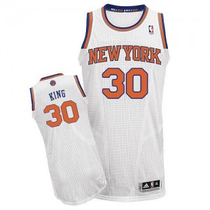 Maillot NBA Blanc Bernard King #30 New York Knicks Home Authentic Homme Adidas