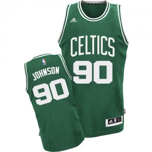 Boston Celtics #90 Adidas Road Vert (No Blanc) Swingman Maillot d'équipe de NBA 100% authentique - Amir Johnson pour Homme
