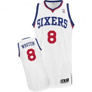 Philadelphia 76ers #8 Adidas Home Blanc Authentic Maillot d'équipe de NBA Magasin d'usine - Tony Wroten pour Homme