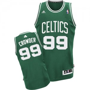 Maillot NBA Boston Celtics #99 Jae Crowder Vert (No Blanc) Adidas Swingman Road - Homme