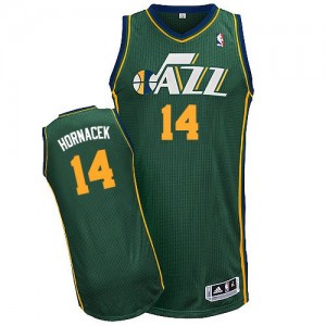 Maillot NBA Authentic Jeff Hornacek #14 Utah Jazz Alternate Vert - Homme