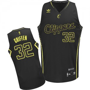 Maillot NBA Noir Blake Griffin #32 Los Angeles Clippers Electricity Fashion Swingman Homme Adidas