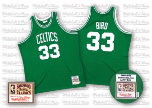 Boston Celtics Mitchell and Ness Larry Bird #33 Throwback Swingman Maillot d'équipe de NBA - Vert pour Homme