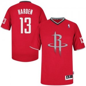 Maillot NBA Rouge James Harden #13 Houston Rockets 2013 Christmas Day Authentic Homme Adidas