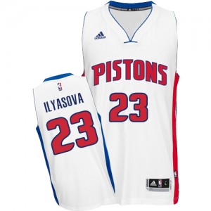 Detroit Pistons Ersan Ilyasova #23 Home Swingman Maillot d'équipe de NBA - Blanc pour Homme