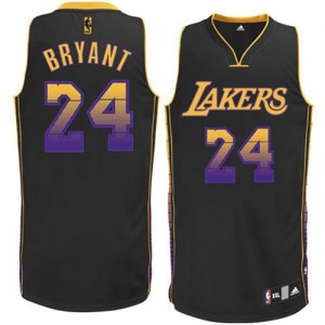 Maillot Authentic Los Angeles Lakers NBA Vibe Noir - #24 Kobe Bryant - Homme