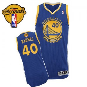 Golden State Warriors #40 Adidas Road 2015 The Finals Patch Bleu royal Authentic Maillot d'équipe de NBA sortie magasin - Harrison Barnes pour Homme