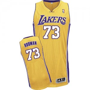 Maillot NBA Authentic Dennis Rodman #73 Los Angeles Lakers Home Or - Homme
