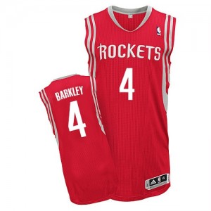 Maillot Adidas Rouge Road Authentic Houston Rockets - Charles Barkley #4 - Homme