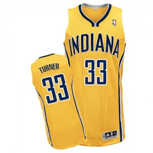 Maillot Authentic Indiana Pacers NBA Alternate Or - #33 Myles Turner - Homme