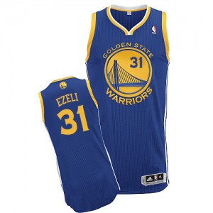 Golden State Warriors #31 Adidas Road Bleu royal Authentic Maillot d'équipe de NBA la meilleure qualité - Festus Ezeli pour Homme