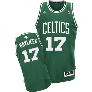 Boston Celtics John Havlicek #17 Road Swingman Maillot d'équipe de NBA - Vert (No Blanc) pour Homme