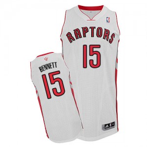 Toronto Raptors Anthony Bennett #15 Home Authentic Maillot d'équipe de NBA - Blanc pour Homme