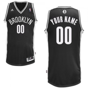 Brooklyn Nets Swingman Personnalisé Road Maillot d'équipe de NBA - Noir pour Enfants