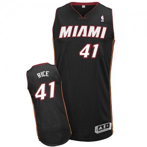 Maillot Adidas Noir Road Authentic Miami Heat - Glen Rice #41 - Homme