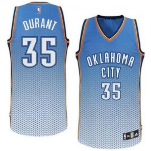 Oklahoma City Thunder #35 Adidas Resonate Fashion Bleu Authentic Maillot d'équipe de NBA en soldes - Kevin Durant pour Homme