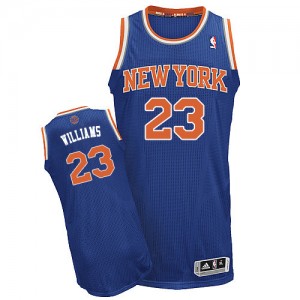 Maillot Authentic New York Knicks NBA Road Bleu royal - #23 Derrick Williams - Homme