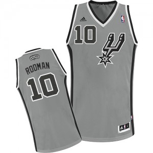San Antonio Spurs #10 Adidas Alternate Gris argenté Swingman Maillot d'équipe de NBA magasin d'usine - Dennis Rodman pour Homme