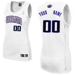 Maillot NBA Sacramento Kings Personnalisé Authentic Blanc Adidas Home - Femme