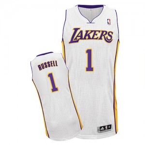 Los Angeles Lakers D'Angelo Russell #1 Alternate Authentic Maillot d'équipe de NBA - Blanc pour Homme