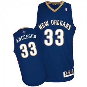 Maillot NBA Bleu marin Ryan Anderson #33 New Orleans Pelicans Road Authentic Homme Adidas