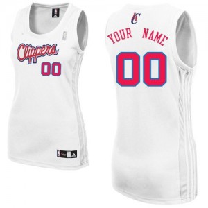 Maillot NBA Blanc Authentic Personnalisé Los Angeles Clippers Home Femme Adidas
