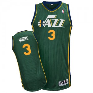 Utah Jazz Trey Burke #3 Alternate Authentic Maillot d'équipe de NBA - Vert pour Homme