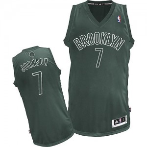 Maillot NBA Brooklyn Nets #7 Joe Johnson Gris Adidas Authentic Big Color Fashion - Homme