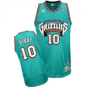 Maillot NBA Vert Mike Bibby #10 Memphis Grizzlies Throwback Authentic Homme Adidas