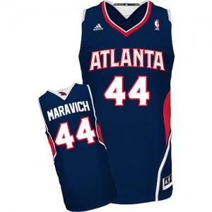 Atlanta Hawks Pete Maravich #44 Road Swingman Maillot d'équipe de NBA - Bleu marin pour Homme