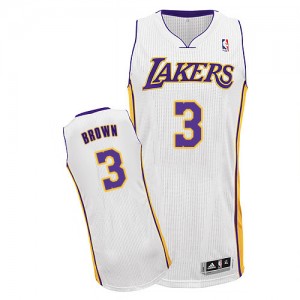 Maillot Authentic Los Angeles Lakers NBA Alternate Blanc - #3 Anthony Brown - Homme