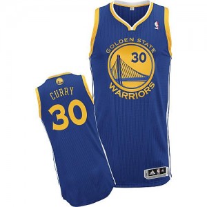 Maillot Authentic Golden State Warriors NBA Road Bleu royal - #30 Stephen Curry - Homme