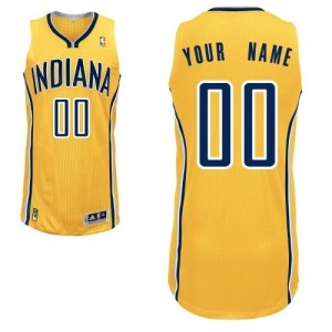 Indiana Pacers Personnalisé Adidas Alternate Or Maillot d'équipe de NBA Prix d'usine - Authentic pour Homme