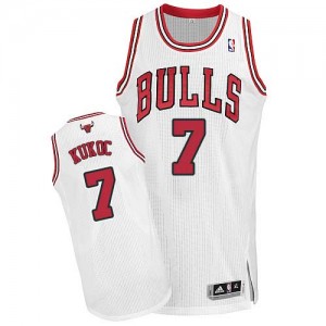 Maillot Authentic Chicago Bulls NBA Home Blanc - #7 Toni Kukoc - Homme