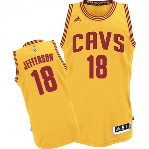 Cleveland Cavaliers #18 Adidas Alternate Or Authentic Maillot d'équipe de NBA sortie magasin - Richard Jefferson pour Homme