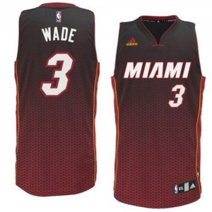Miami Heat Dwyane Wade #3 Resonate Fashion Swingman Maillot d'équipe de NBA - Noir pour Homme