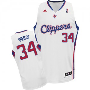 Maillot NBA Los Angeles Clippers #34 Paul Pierce Blanc Adidas Swingman Home - Homme