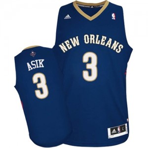 Maillot Swingman New Orleans Pelicans NBA Road Bleu marin - #3 Omer Asik - Homme