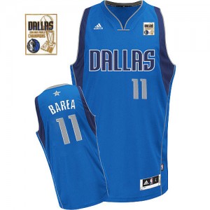 Maillot NBA Swingman Jose Barea #11 Dallas Mavericks Road Champions Patch Bleu royal - Homme