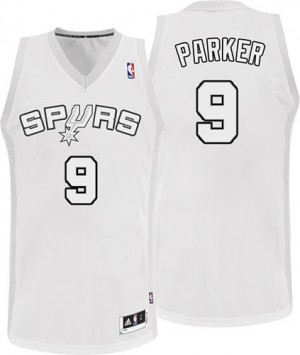 Maillot NBA Authentic Tony Parker #9 San Antonio Spurs Winter On-Court Blanc - Homme