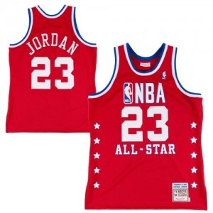 Maillot NBA Rouge Michael Jordan #23 Chicago Bulls Throwback 1992 All Star Swingman Homme Mitchell and Ness