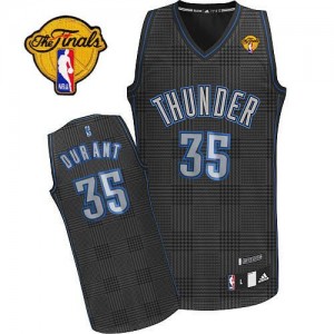 Oklahoma City Thunder #35 Adidas Rhythm Fashion Finals Patch Noir Authentic Maillot d'équipe de NBA à vendre - Kevin Durant pour Homme