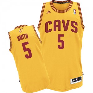 Cleveland Cavaliers #5 Adidas Alternate Or Swingman Maillot d'équipe de NBA Remise - J.R. Smith pour Homme