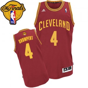 Maillot Adidas Vin Rouge Road 2015 The Finals Patch Swingman Cleveland Cavaliers - Iman Shumpert #4 - Homme