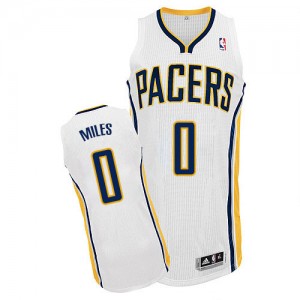 Maillot Adidas Blanc Home Authentic Indiana Pacers - C.J. Miles #0 - Homme