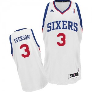 Maillot Swingman Philadelphia 76ers NBA Home Blanc - #3 Allen Iverson - Homme