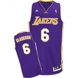 Maillot Adidas Violet Road Swingman Los Angeles Lakers - Jordan Clarkson #6 - Homme