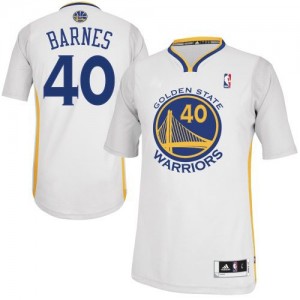 Golden State Warriors Harrison Barnes #40 Alternate Authentic Maillot d'équipe de NBA - Blanc pour Homme