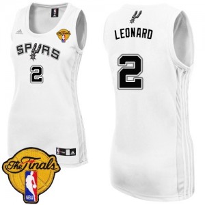 San Antonio Spurs #2 Adidas Home Finals Patch Blanc Authentic Maillot d'équipe de NBA la vente - Kawhi Leonard pour Femme