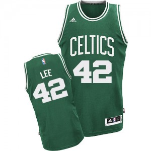 Boston Celtics #42 Adidas Road Vert (No Blanc) Swingman Maillot d'équipe de NBA Vente pas cher - David Lee pour Enfants
